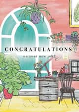 Congratulations - New Job - Work from Home Job - WFH card created by Abbi Olivia Designs