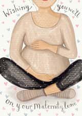 Cute Maternity Leave Card - Yoga created by Love Lucy Illustration