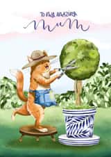 Cat Topiary Mother's Day Card created by Alexandra Hammatt