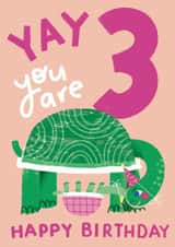 Cute Birthday Card - Turtle - 3rd created by Alissa Thaler