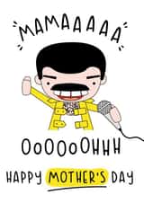 Funny Freddie Mercury Mother's Day Card created by Nicollette West