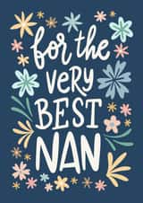 Cute Mother's Day Card - The Very Best Nan created by Natalia Gonzalez