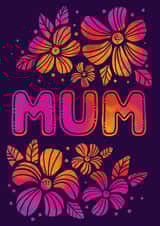 A beautiful, modern, floral Mother’s Day card. created by Ellie Newbury