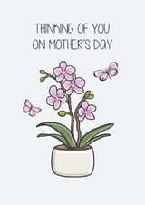 Heartfelt Mother's Day Card - Thinking of You on Mother's Day - Orchid created by Creaternet