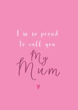 Proud You're My Mum Card created by Hoobynoo