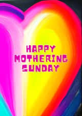 Fun LGBTA+ Rainbow Heart for Mother's Day - Happy Mothering Sunday created by Octomokney and Sponge 