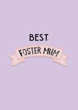 Cute Mother's Day Card - Best Foster Mum created by Hoobynoo