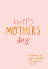 Funny Mother’s Day card - for dog mum - pink created by Charley Muttitt