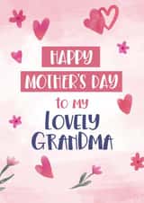 Cute Mother's Day Card - Lovely Grandma - Floral created by Geordies Love Gin