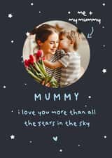 Personalised Mothers Day Photo Card created by LynseyLovez - Cute Mother's Day Card - Mummy - Stars in the Sky