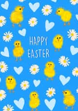Adorable Easter chickies card - Happy Easter created by Poppy & Mabel
