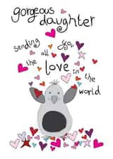 Cute Birthday Card - Gorgeous Daughter - Penguin created by Paperlicious