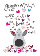 Cute Mother's Day Card - Gorgeous Mum - Penguin created by Paperlicious