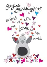 Cute Birthday Card - Gorgeous Granddaughter - Penguin created by Paperlicious