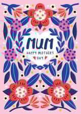 Pretty Mother's Day Card - Floral - for Mum created by NICHOLA COWDERY ILLUSTRATIONS 