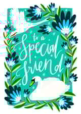 Cute Love Card For A Special Friend - Swans Friendship Thinking of You Card created by The Sunshine Bindery