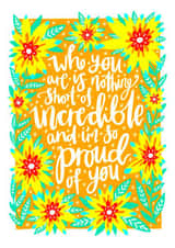 You Are Nothing Short of Incredible - Great Friendship Card - Proud of You Card created by The Sunshine Bindery