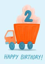 Cute Birthday Card For 2 Year Old - Truck created by Carla Ellis