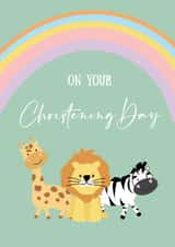 Cute Christening Cards - Zoo Animals created by @Laura Lonsdale Designs