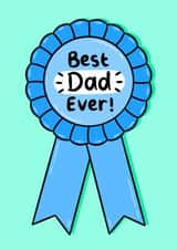 Best Dad Ever! Perfect fathers day or birthday card for the best dad ever! created by Holly Murray Doodles