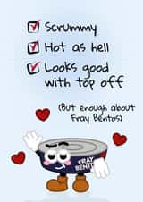 For the Fray Bentos fan in your life - 'Hot as Hell' Valentine's Day Card created by Fray Bentos