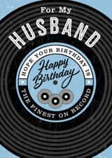 classic birthday - vinyl record - husband - the finest on record created by 0nly Me!