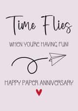 Paper Anniversary Card, 1st Wedding Anniversary, For Husband, For Wife created by Natalie Frost