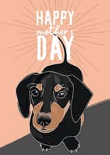 Cute Mother's Day Daschund Card for your Mum created by boroughcollective