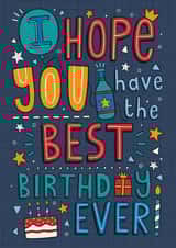 Best Birthday Ever Male - Fun Lettering created by Damien Barlow