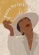 Pretty Mother's Day Card - Black - Modern created by By Candice Chenade