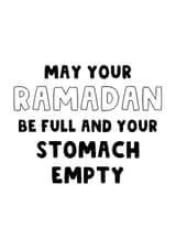 Funny Card For Ramadan - Eid - Fasting - Islamic Muslim Faith Celebration created by The Blunt Badger