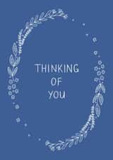 Traditional and simple floral 'thinking of you' card for friend or family created by Ally Johnson
