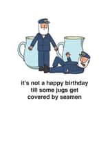 Funny Birthday Card - Covered Jugs - Pun created by mungo and shoddy
