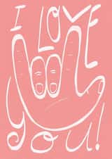 Cute Anniversary Card for Significant Other - ASL I Love You sign - Deaf Love created by Lucy Rogers