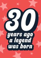 30th Birthday Card - Legend was Born created by Blush & Blossom