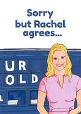Funny Birthday Card - Rachel Riley - Ur Old created by Martyn Scribbler Illustration