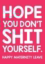 Funny maternity leave card - cheeky, rude - for friend, boss or work colleague. created by Thirty Mussels
