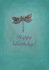 Beautiful, Artistic Dragonfly Birthday Card for the Art Lover in Your Life. created by Designs by Vivi