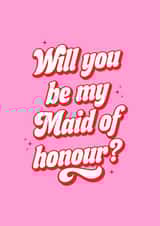 Cute Wedding Card - Will you be my Maid of Honour? created by Blush & Blossom