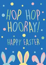 Funny Easter Card for Children - Hop Hop Hooray! Happy Easter created by Hiya Pal