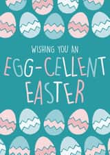 An excellent Easter Card for children - Wishing You An Egg-cellent Easter created by Hiya Pal