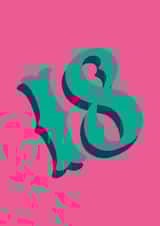 Bright and Fun Eighteenth Birthday Card - Number Birthday card with bold design created by Hiya Pal