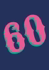 A Classy 60th Birthday card featuring a colourful and fun design created by Hiya Pal