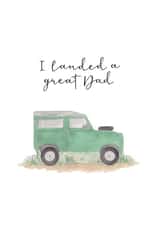 Punny Landrover Defender Card for Father's Day created by Beloved Creations