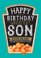 Funny Son Birthday Card - Heinz Baked Beans created by  la la la     Designs