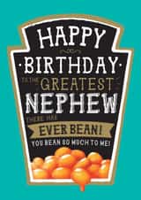 Funny Nephew Birthday Card - Heinz Baked Beans created by  la la la     Designs