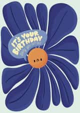 Cheeky birthday card - Sorry you got old - Flower created by Jess Bright Design