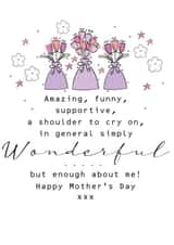 Mother's Day card to a simply wonderful mum created by Eggbert & Daisy