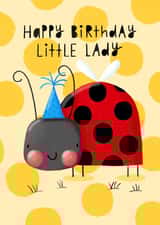 Cute Birthday Card - Ladybird - Little Lady created by Nicola Watson