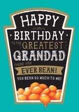Funny Grandad Birthday Card - Heinz Baked Bean Design created by  la la la     Designs
